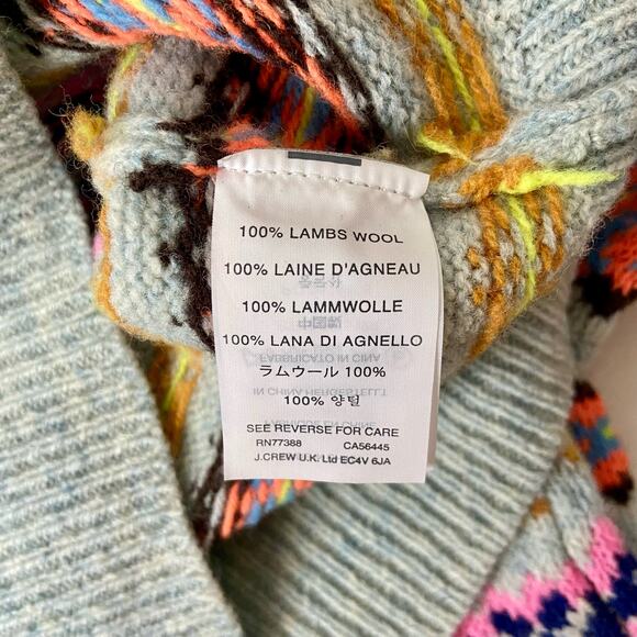 J. Crew Wool Fair Isle Sweater Size XXS - Picture 5 of 5